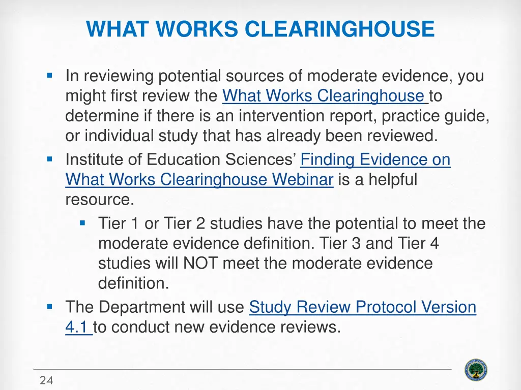 what works clearinghouse