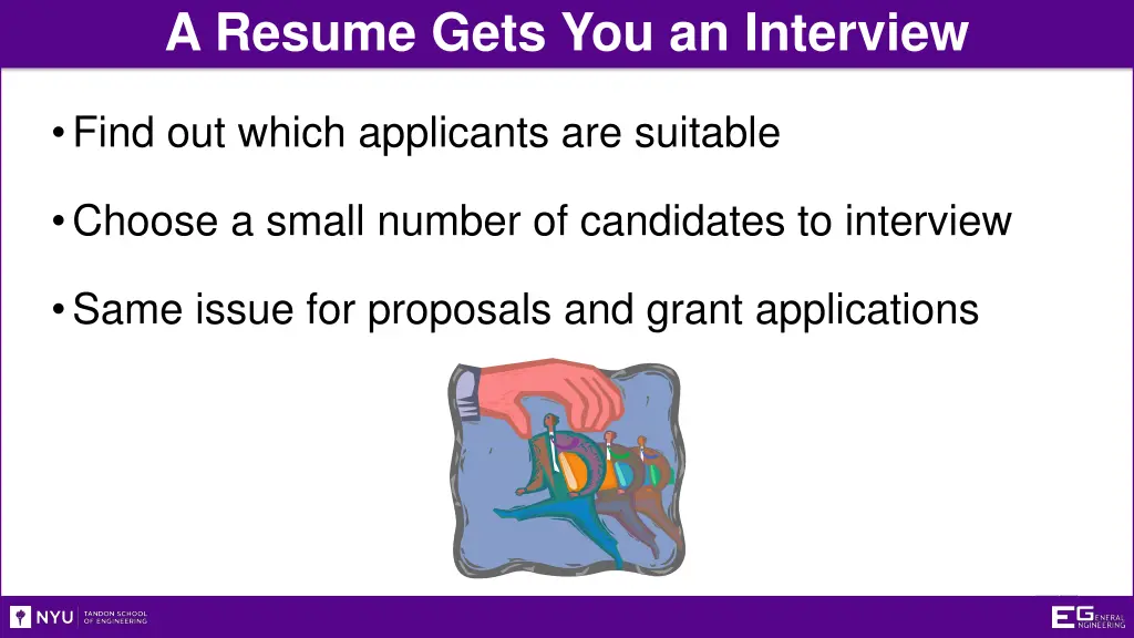 a resume gets you an interview