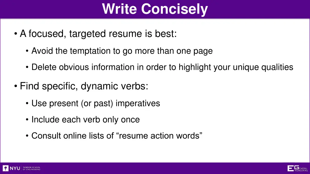 write concisely