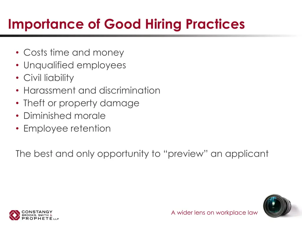 importance of good hiring practices