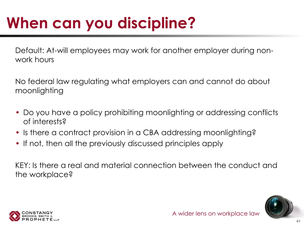 when can you discipline