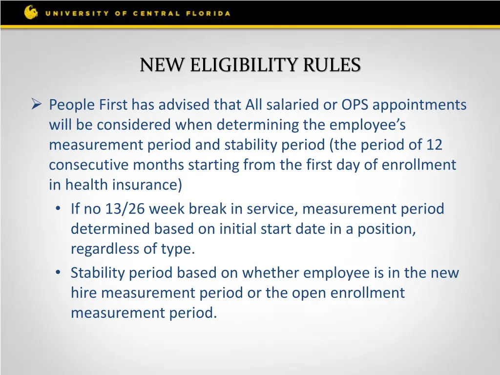 new eligibility rules