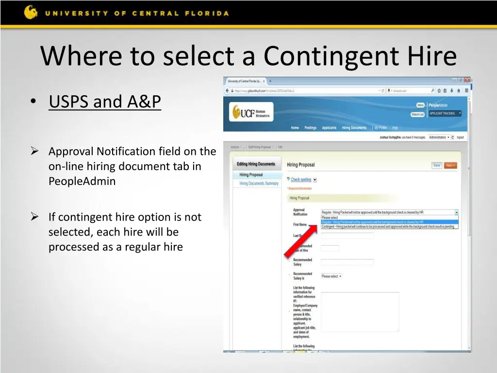 where to select a contingent hire