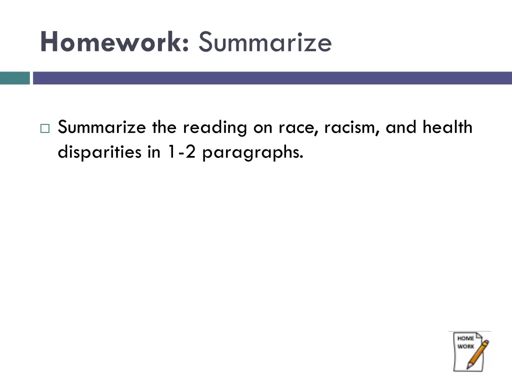 homework summarize