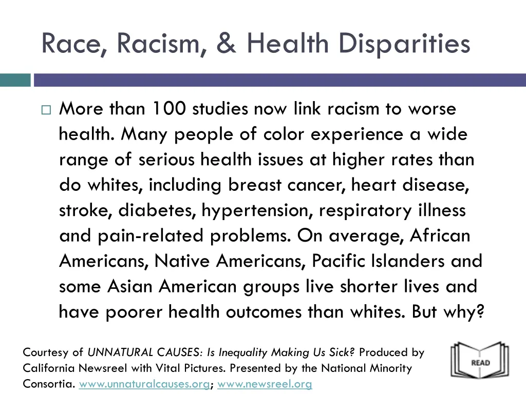 race racism health disparities