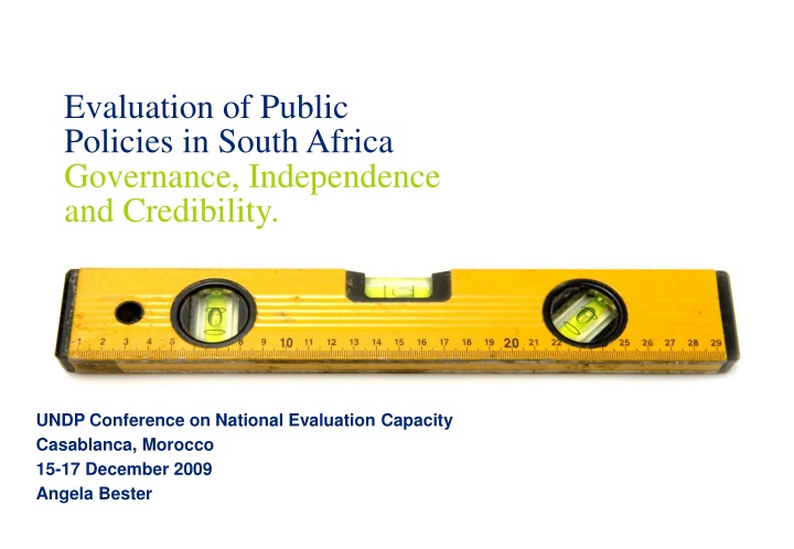 evaluation of public policies in south africa