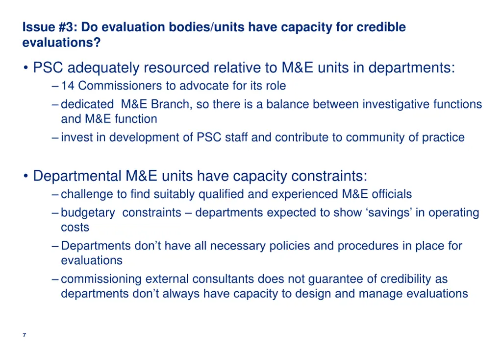 issue 3 do evaluation bodies units have capacity