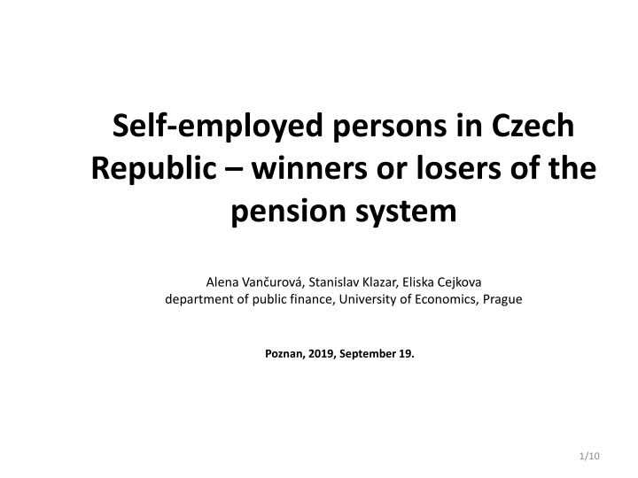self employed persons in czech republic winners