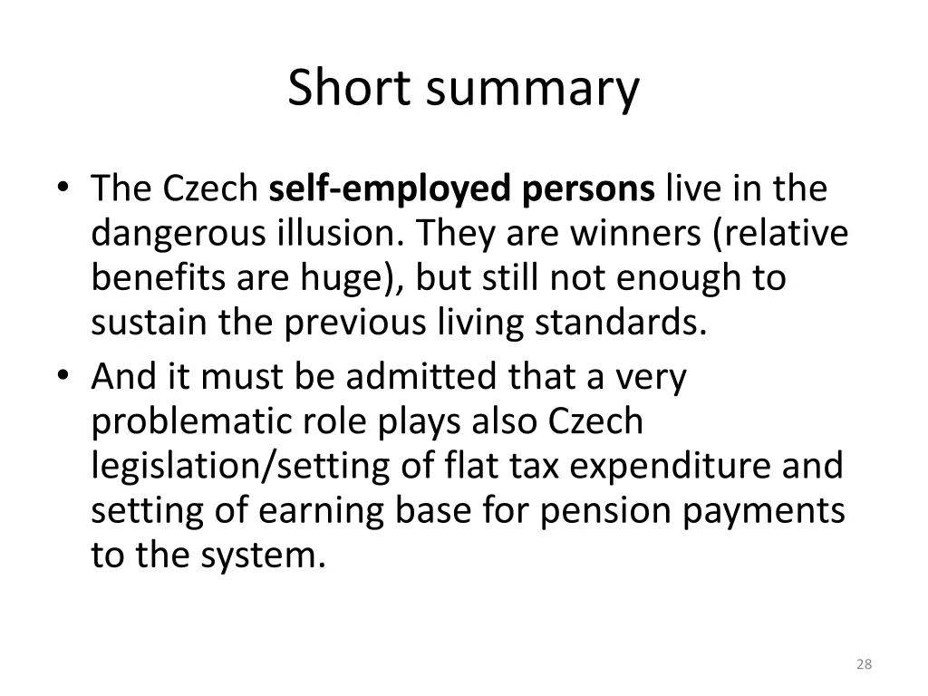 short summary