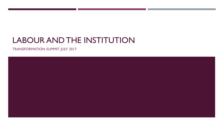 labourand the institution