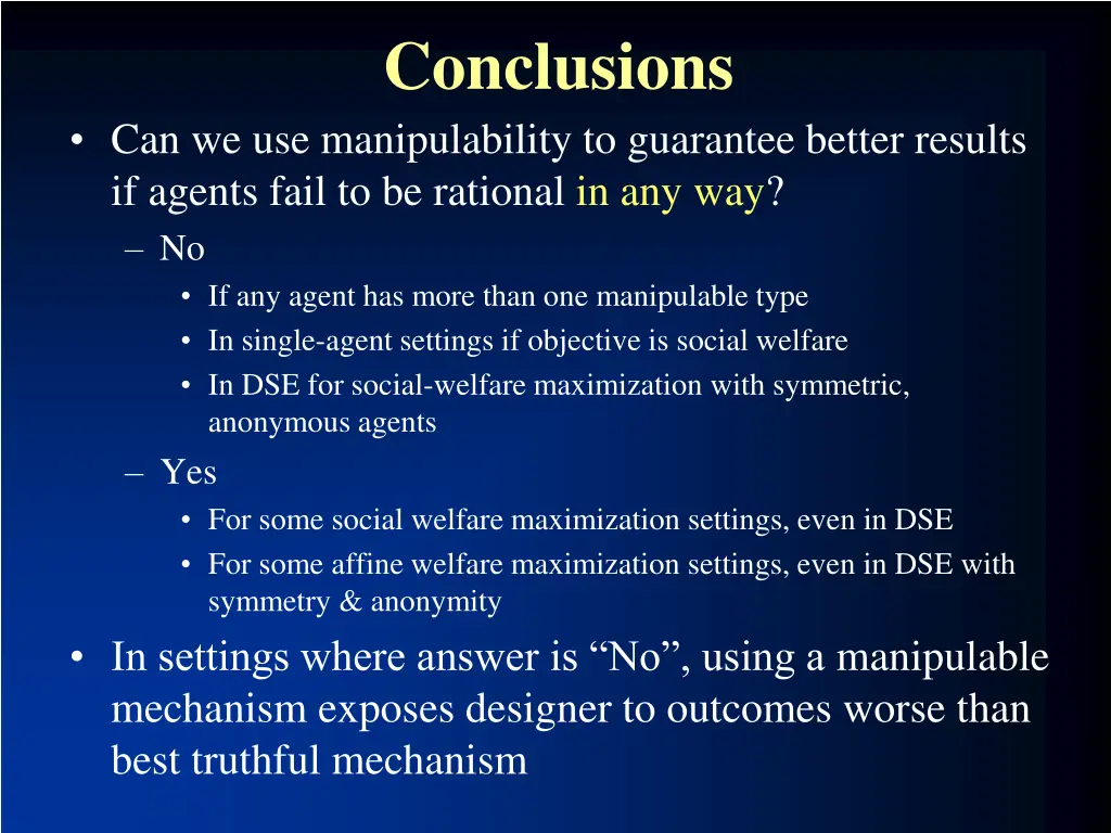 conclusions