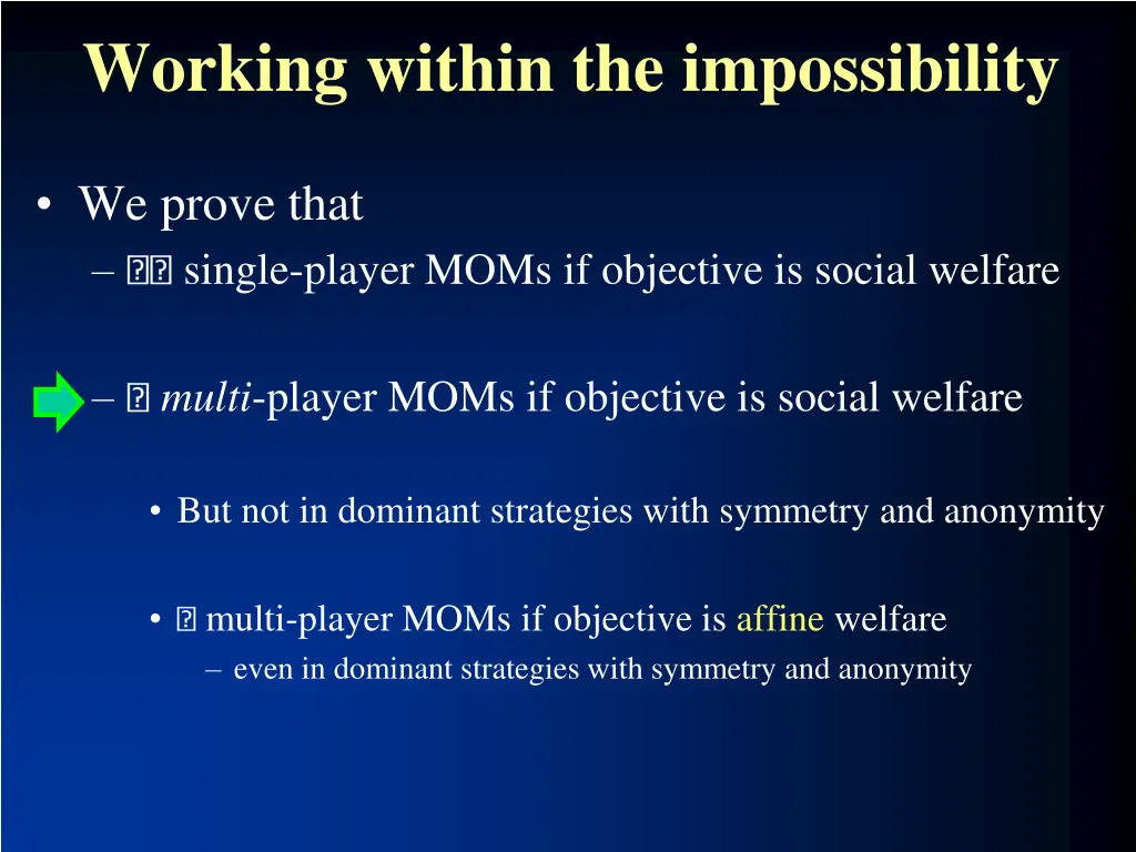 working within the impossibility