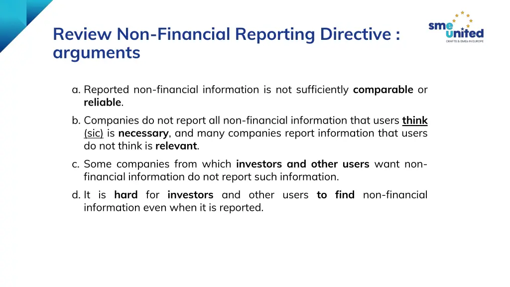 review non financial reporting directive arguments