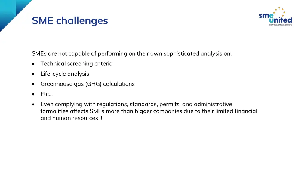 sme challenges