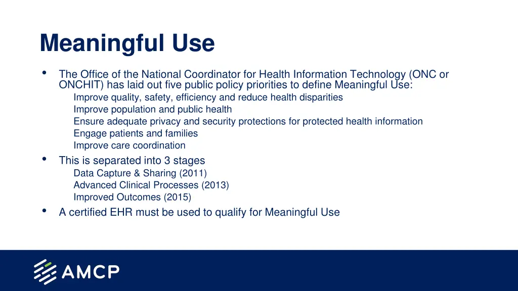 meaningful use
