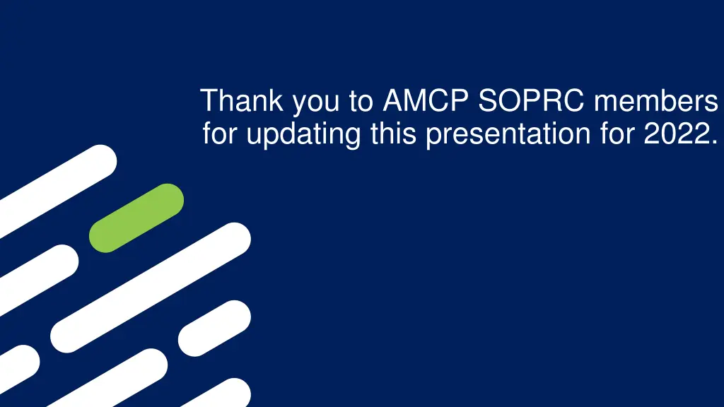 thank you to amcp soprc members for updating this