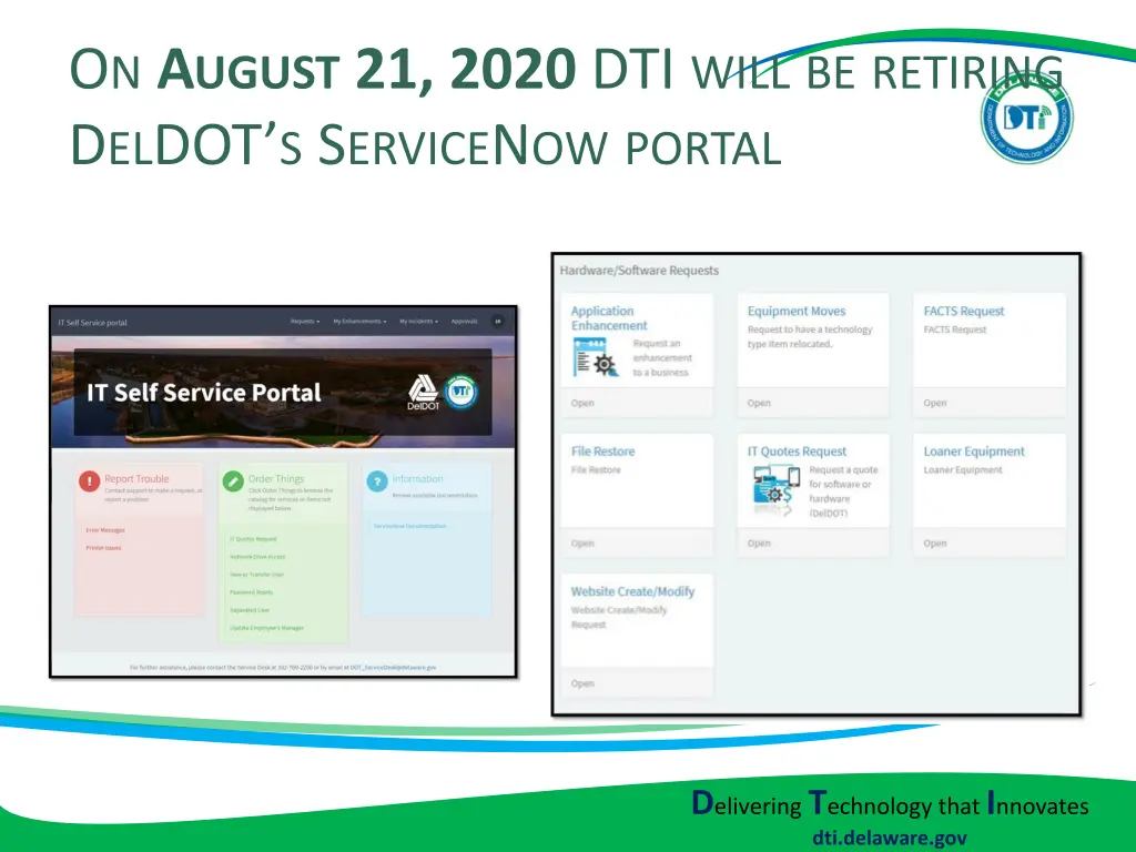 o n a ugust 21 2020 dti will be retiring
