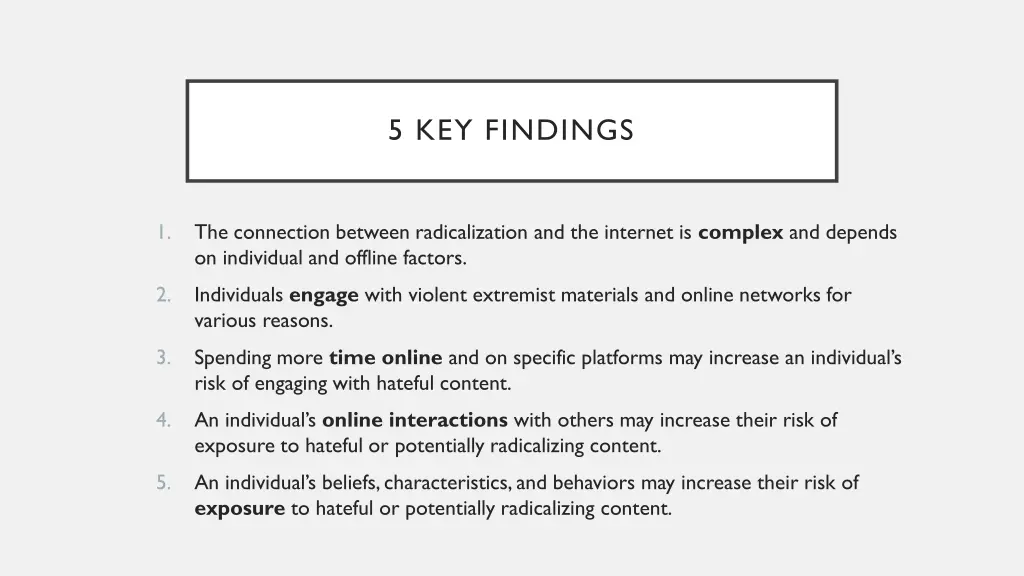 5 key findings 1
