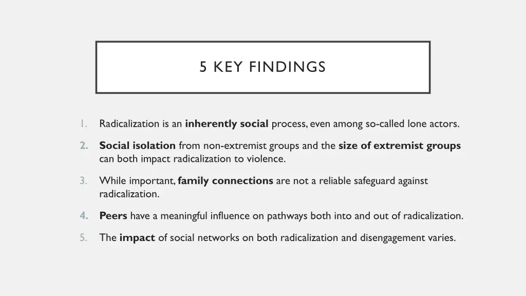 5 key findings