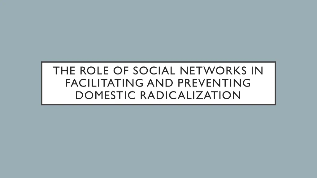 the role of social networks in facilitating
