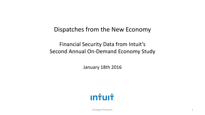 dispatches from the new economy