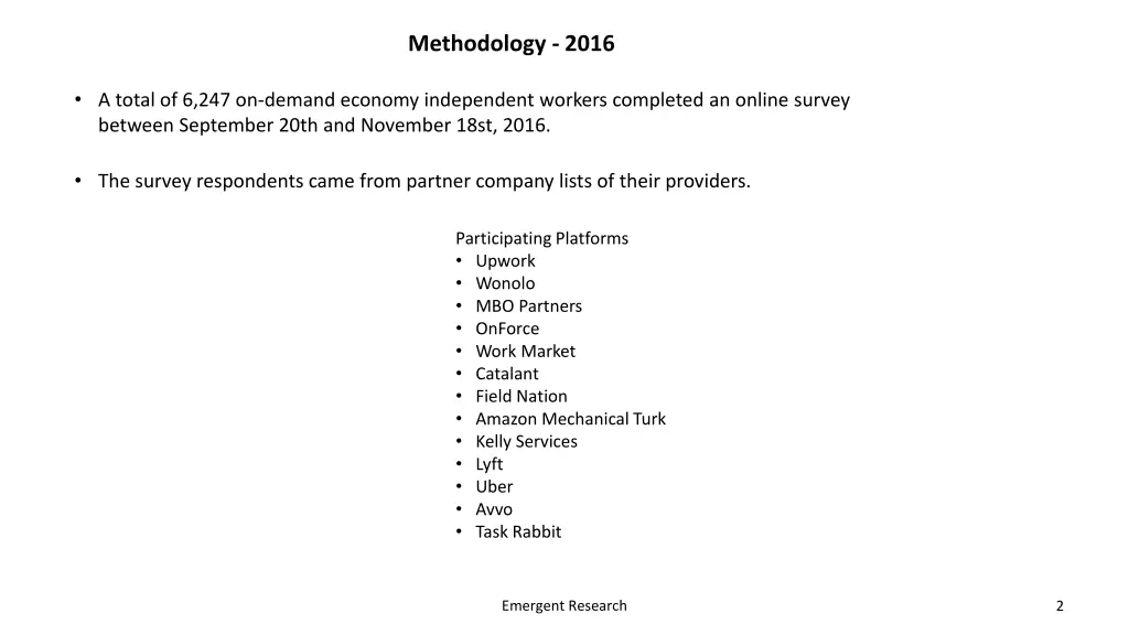 methodology 2016