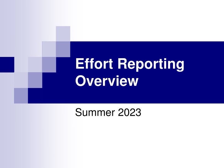 effort reporting overview