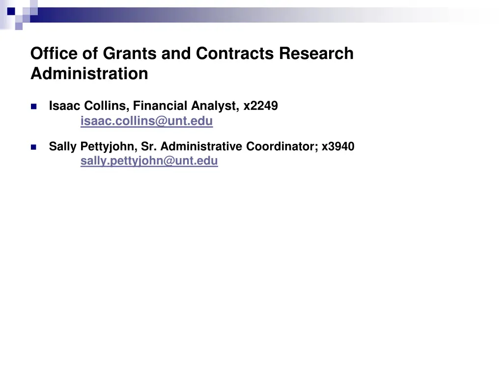 office of grants and contracts research