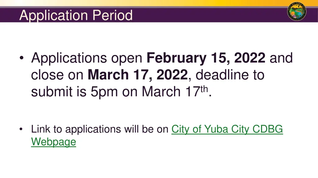application period