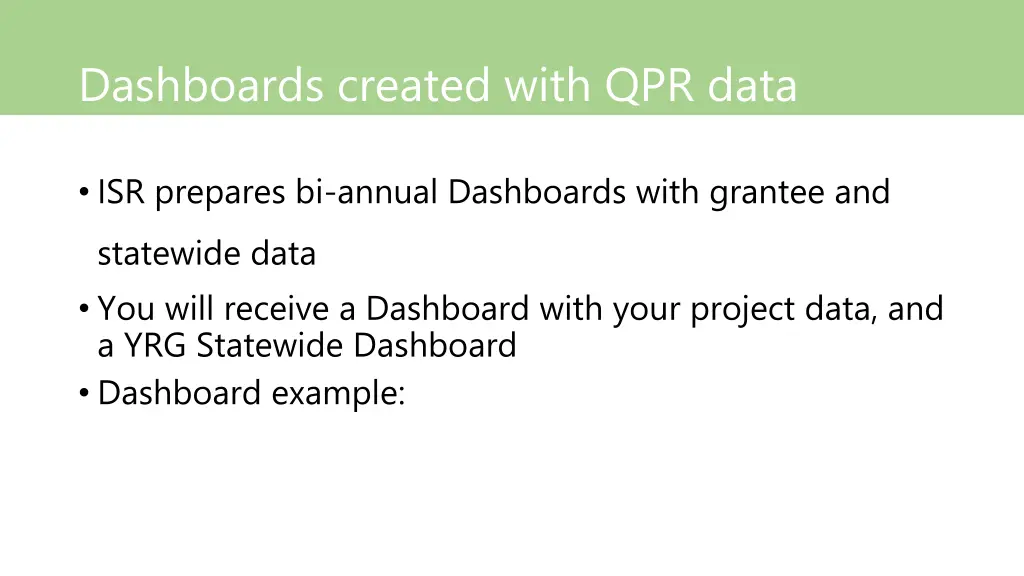 dashboards created with qpr data 6