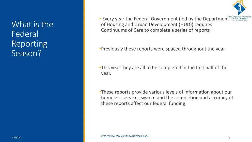every year the federal government
