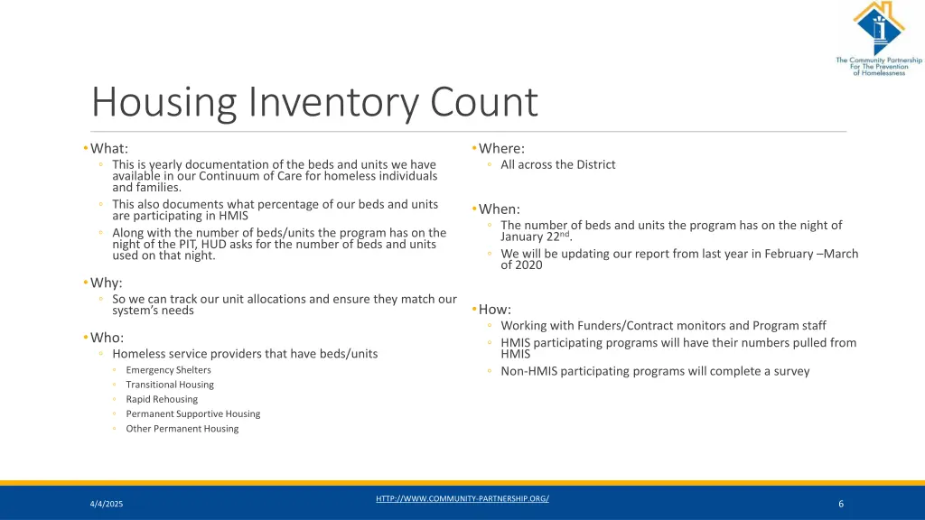 housing inventory count