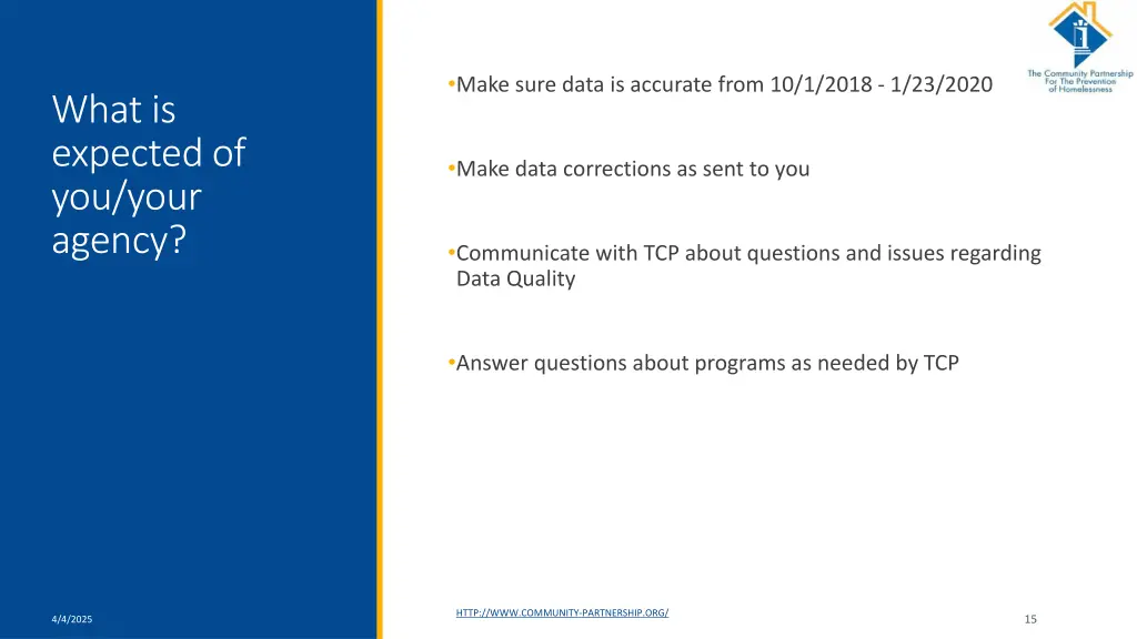 make sure data is accurate from 10 1 2018