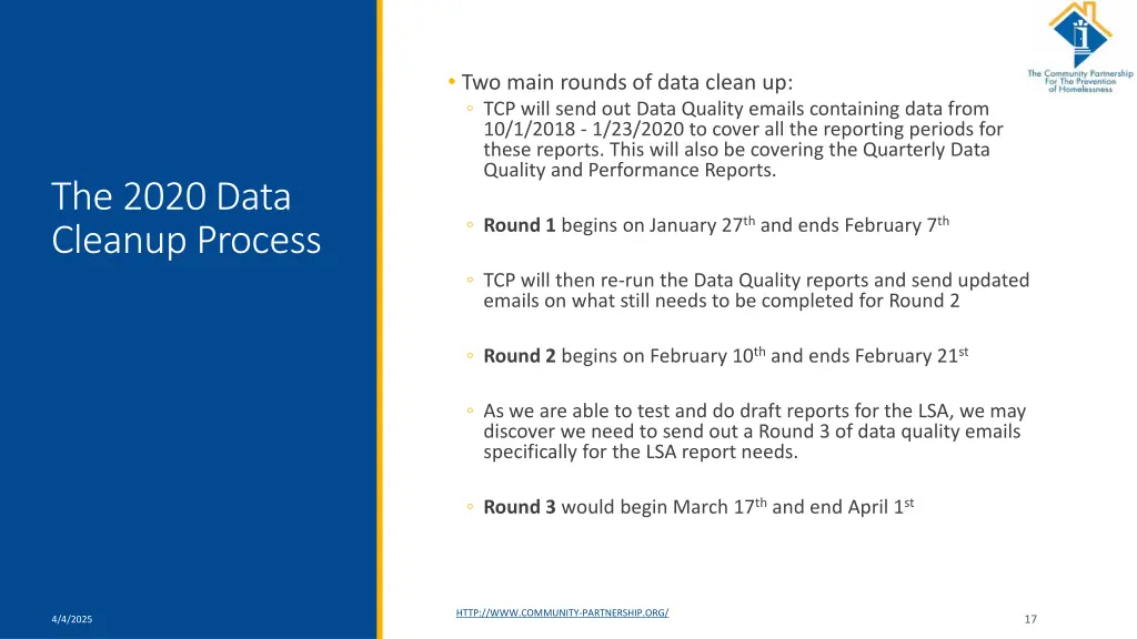 two main rounds of data clean up tcp will send