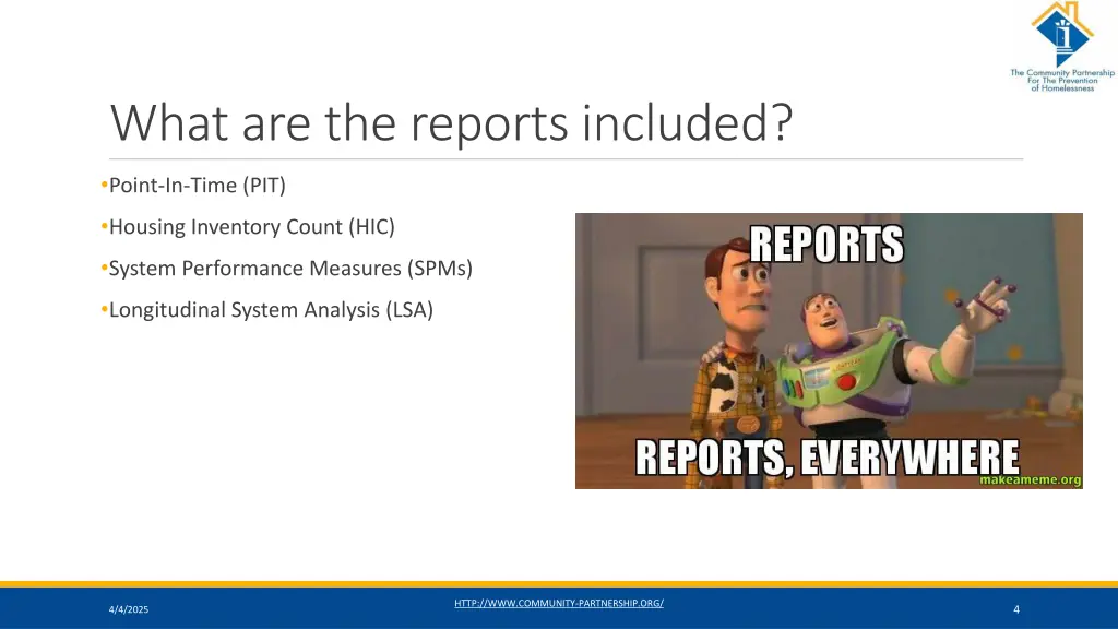 what are the reports included