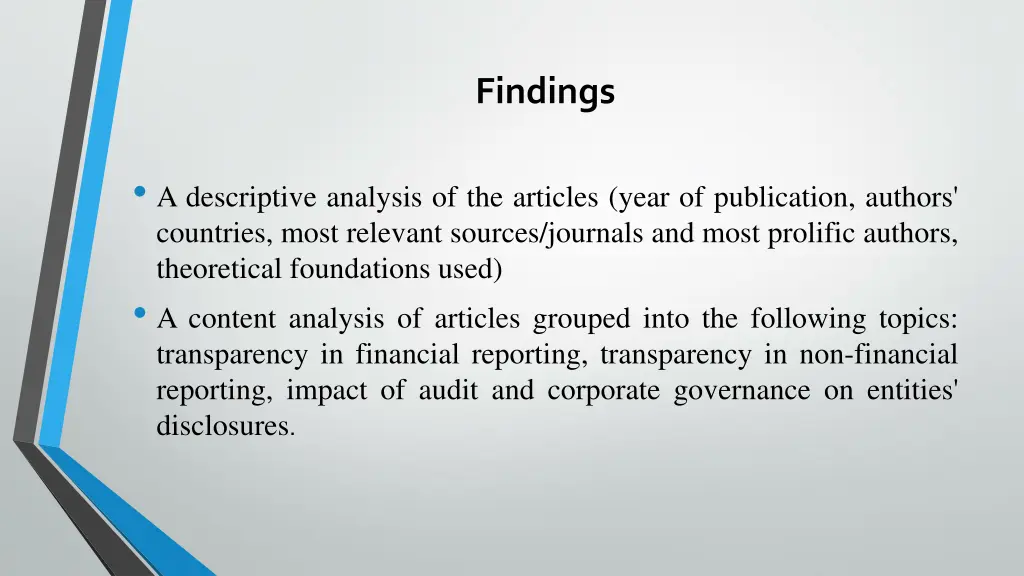 findings
