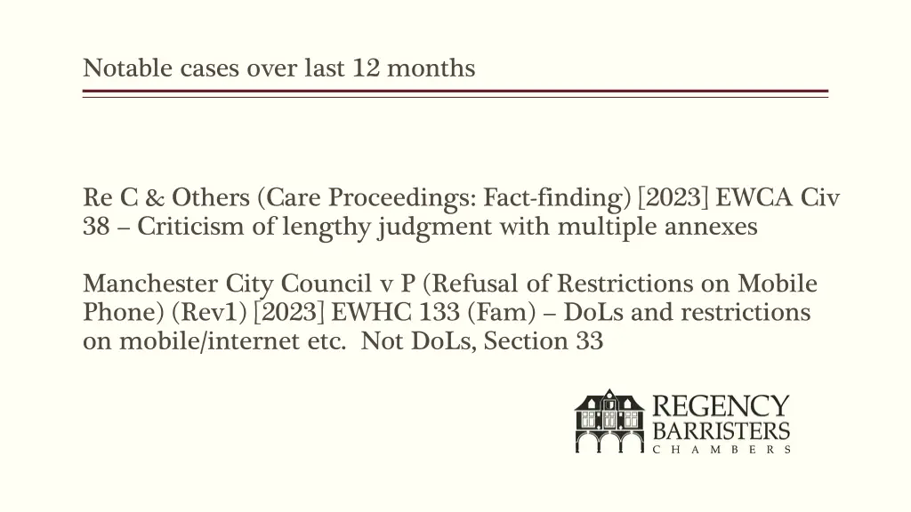notable cases over last 12 months 7