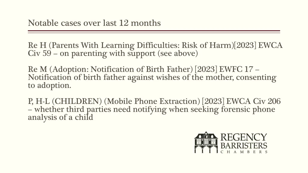 notable cases over last 12 months 8
