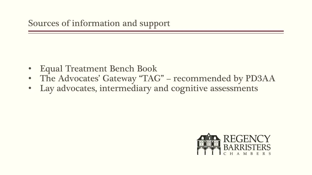 sources of information and support