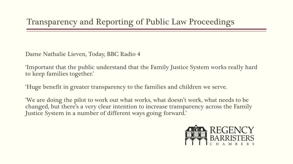 transparency and reporting of public 11