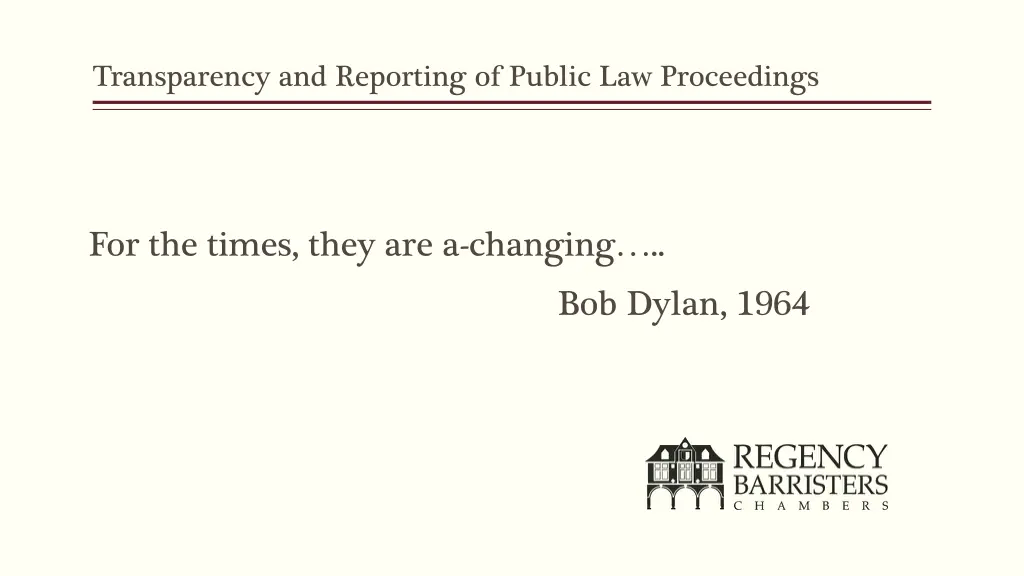 transparency and reporting of public