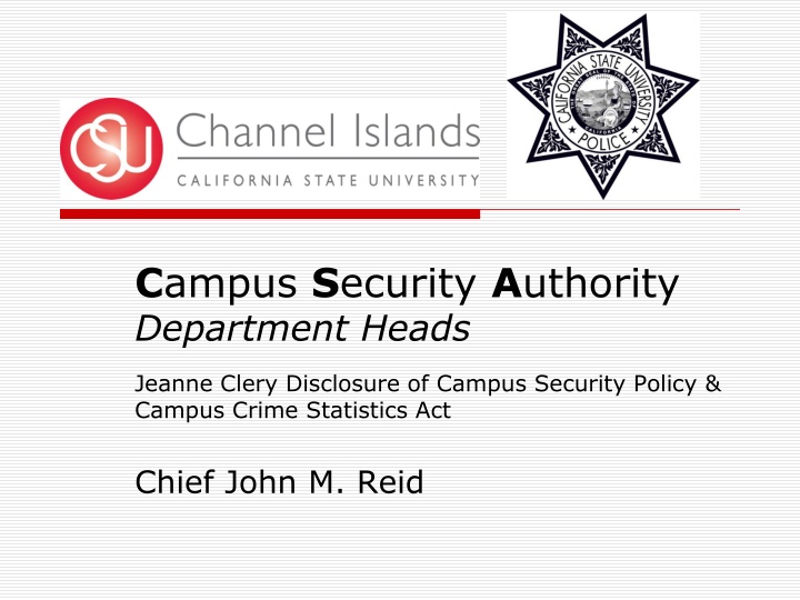 c ampus s ecurity a uthority department heads