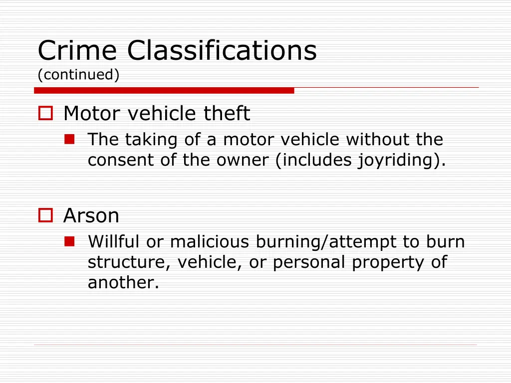 crime classifications continued 4
