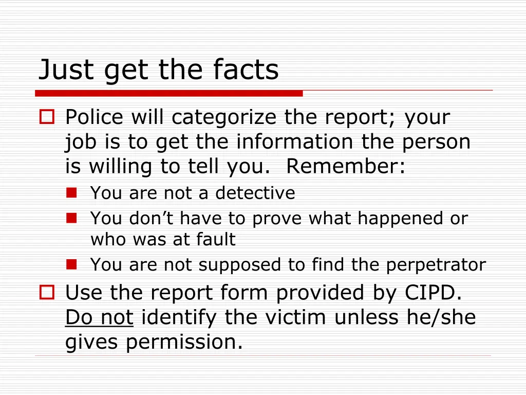 just get the facts
