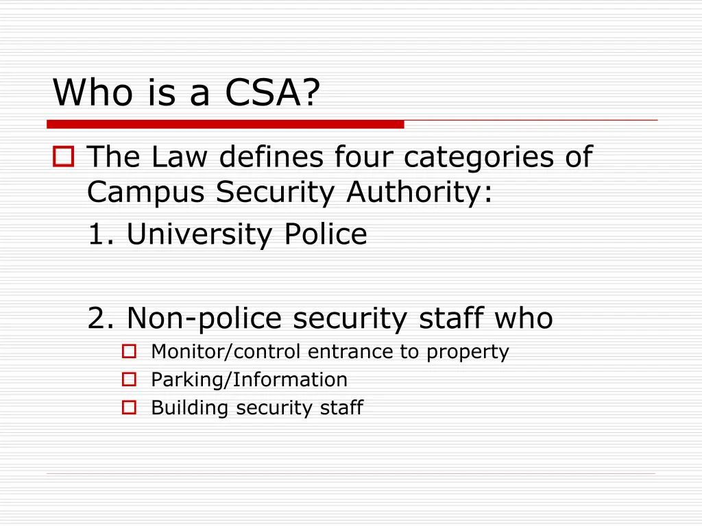 who is a csa
