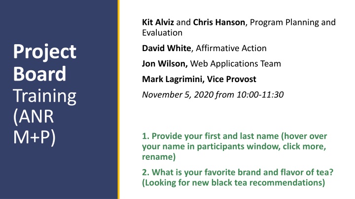 kit alviz and chris hanson program planning