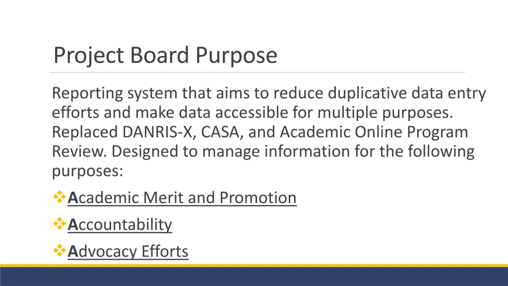 project board purpose