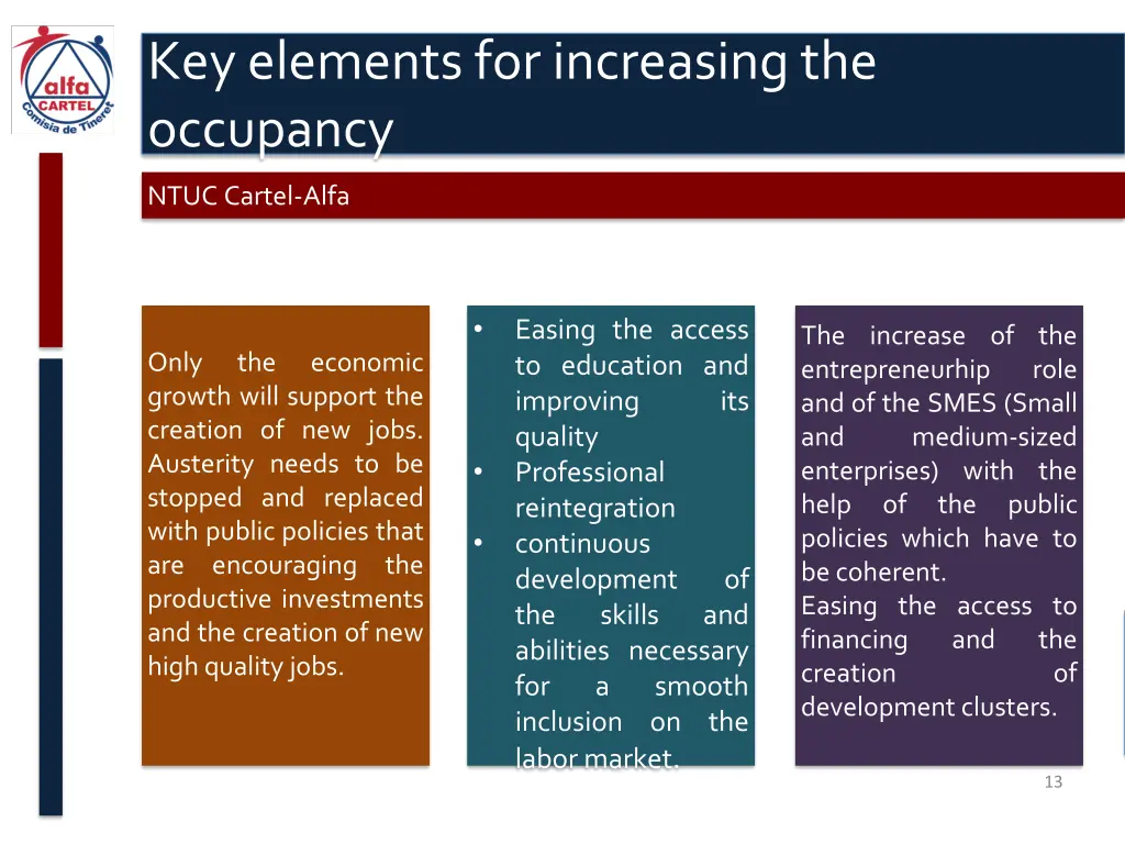 key elements for increasing the occupancy