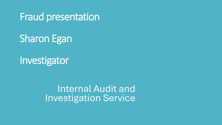 fraud presentation fraud presentation