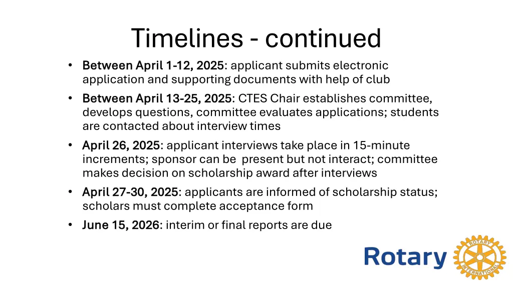 timelines continued between april 1 between april
